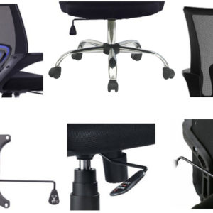 silla ejecutiva ergonómica, giratoria y reclinable en malla con cabecera