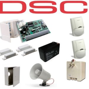 Kit De Alarma Dsc De 2 Sensores + 2 Contactos +panel De 4